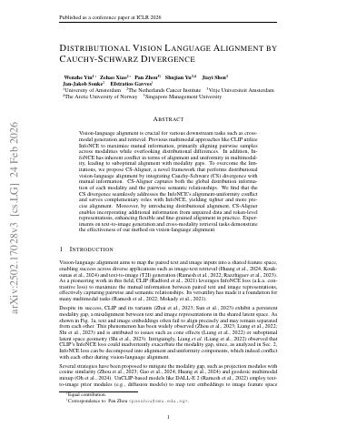 First page of Distributional Vision-Language Alignment by Cauchy-Schwarz Divergence