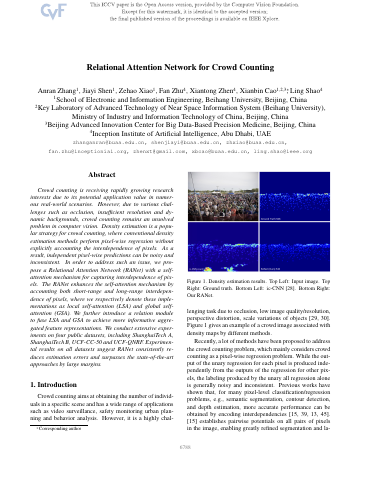 First page of Relational Attention Network for Crowd Counting