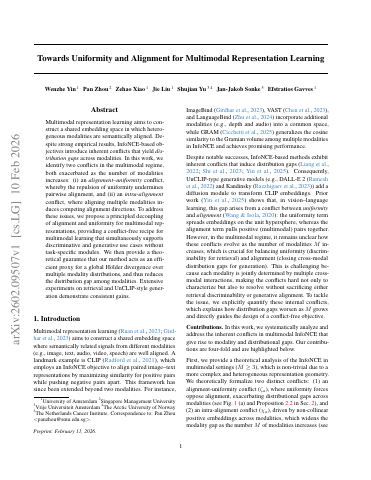 First page of Towards Uniformity and Alignment for Multimodal Representation Learning